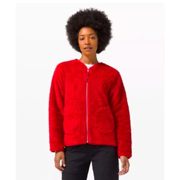 Lululemon Red Oh So Sherpa Jacket 6 - Picture 9 of 11